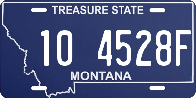 MT license plate 104528F