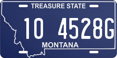 MT license plate 104528G