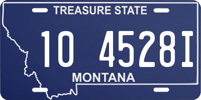 MT license plate 104528I