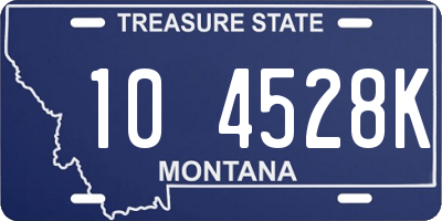 MT license plate 104528K