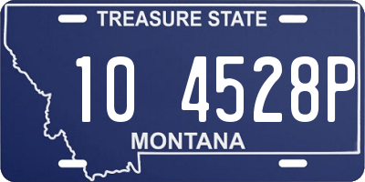 MT license plate 104528P