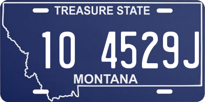 MT license plate 104529J