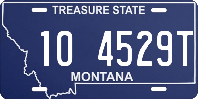 MT license plate 104529T