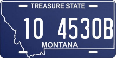 MT license plate 104530B