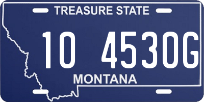 MT license plate 104530G