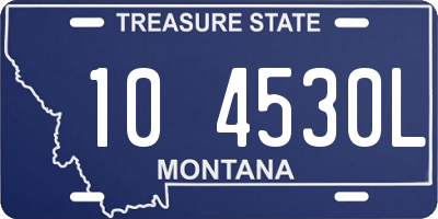 MT license plate 104530L