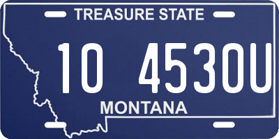 MT license plate 104530U
