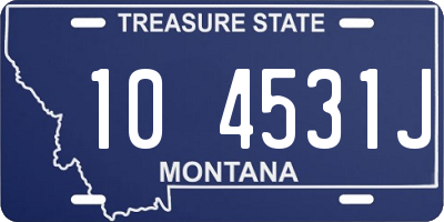 MT license plate 104531J