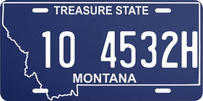 MT license plate 104532H