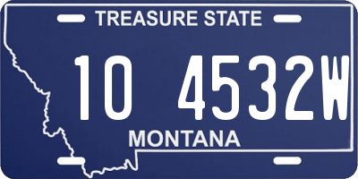 MT license plate 104532W