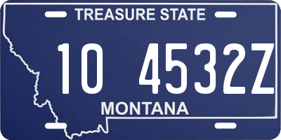 MT license plate 104532Z