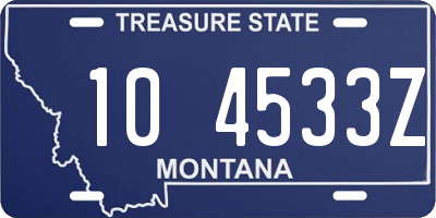 MT license plate 104533Z