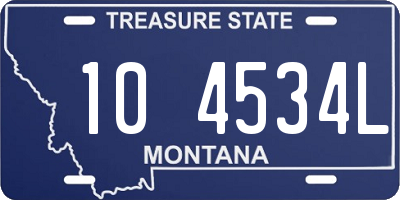 MT license plate 104534L