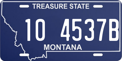 MT license plate 104537B