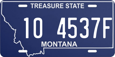 MT license plate 104537F