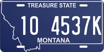 MT license plate 104537K