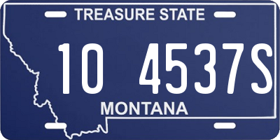 MT license plate 104537S