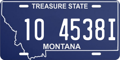 MT license plate 104538I