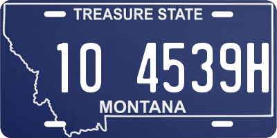 MT license plate 104539H