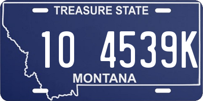 MT license plate 104539K