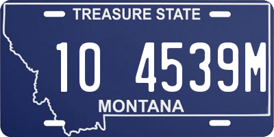 MT license plate 104539M