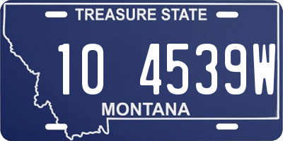 MT license plate 104539W