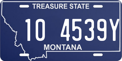 MT license plate 104539Y