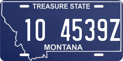 MT license plate 104539Z