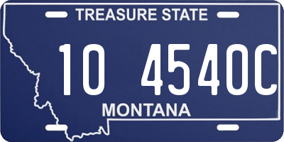 MT license plate 104540C