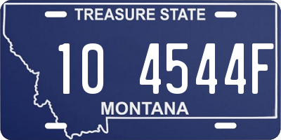 MT license plate 104544F