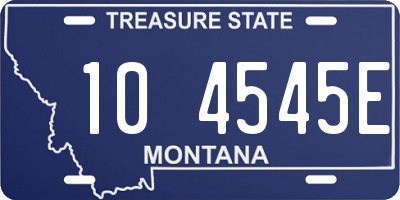 MT license plate 104545E