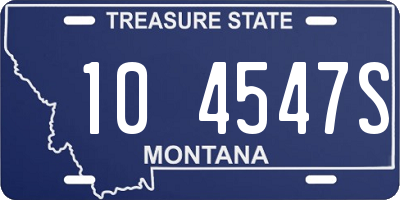 MT license plate 104547S