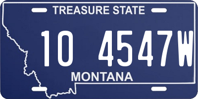 MT license plate 104547W