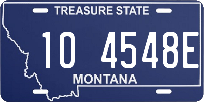 MT license plate 104548E