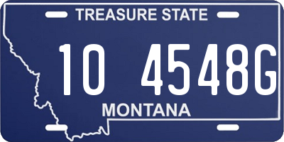 MT license plate 104548G