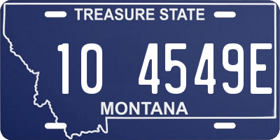 MT license plate 104549E