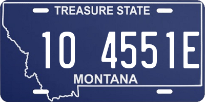 MT license plate 104551E