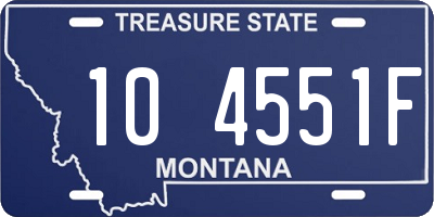 MT license plate 104551F