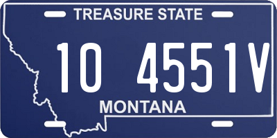 MT license plate 104551V