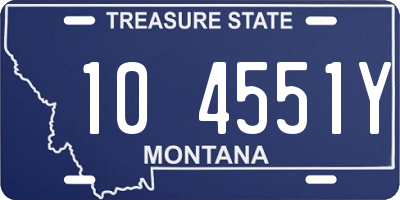 MT license plate 104551Y