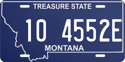 MT license plate 104552E