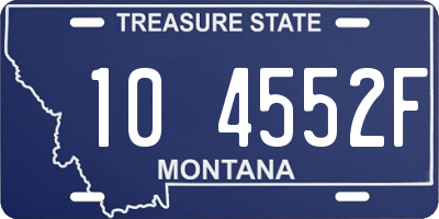 MT license plate 104552F