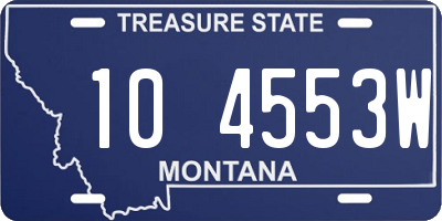 MT license plate 104553W