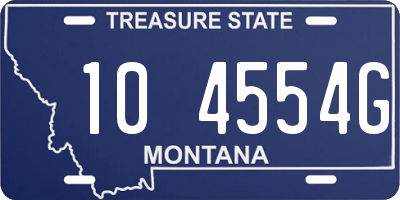 MT license plate 104554G