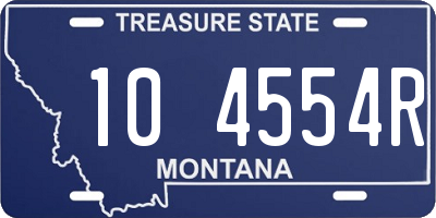 MT license plate 104554R