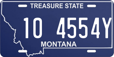 MT license plate 104554Y