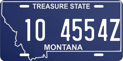 MT license plate 104554Z