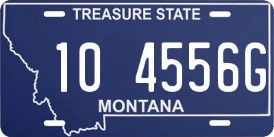 MT license plate 104556G