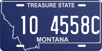 MT license plate 104558C