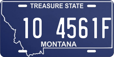 MT license plate 104561F